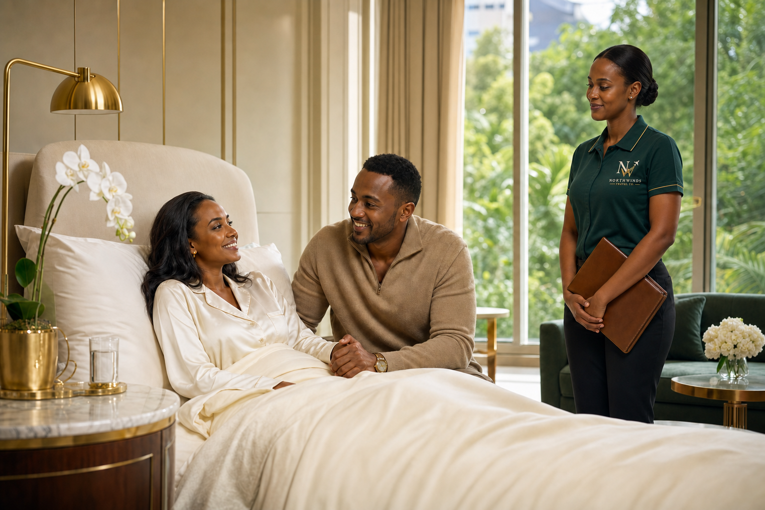 A calm, private hospital recovery suite